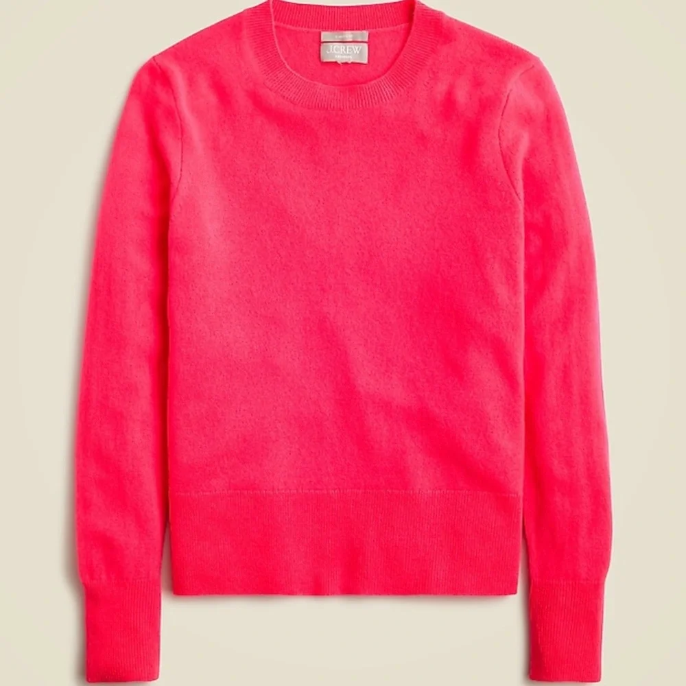 J. Crew Hot Pink Crewneck Sweater - Picture 2 of 5